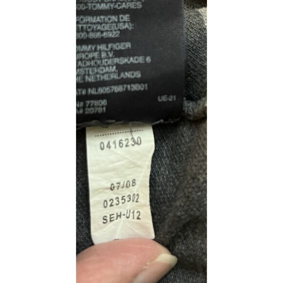 Tommy Hilfiger Men's Polo Shirt Size XXL Striped Black and Gray Preppy Casual - Picture 7 of 8